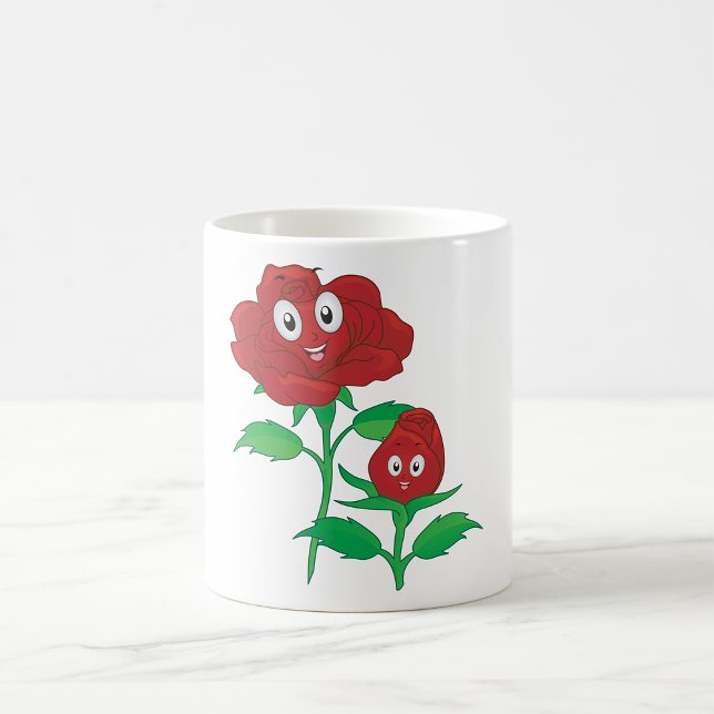 Mug Personnages de Rose Rouge Joyeuse (Créateur téléchargé)