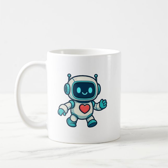 Mug Personnages d'IA et de Robot (Gauche)