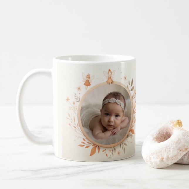 Mug personnalisable avec cadre de poitrine pour bé (Avec donut)