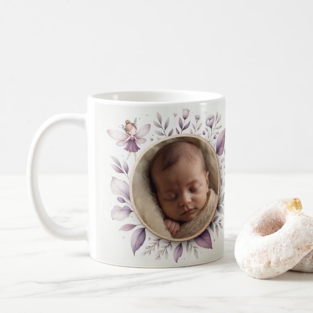 Mug personnalisable avec cadre de poitrine pour bé (Avec donut)