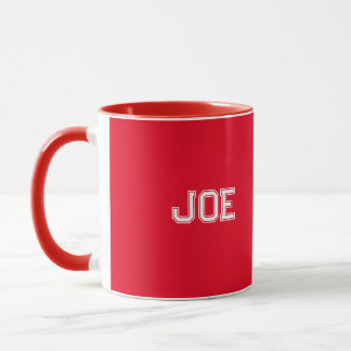 Mug personnalisable de style combo rouge personnal