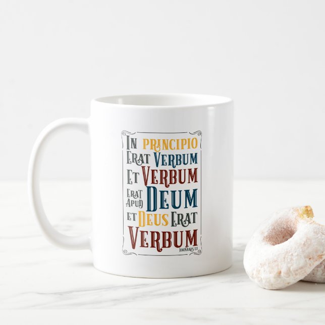 Mug PERSONNALISABLE En Principio Erat Verbum (Avec donut)