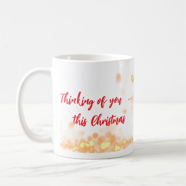 Mug 🎨 Personnalisable "Je pense à toi à Noël" (Gauche)