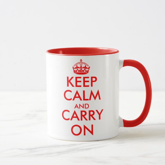 Mug personnalisable 'Keep Calm' cadeau d'entrepris (Droite)