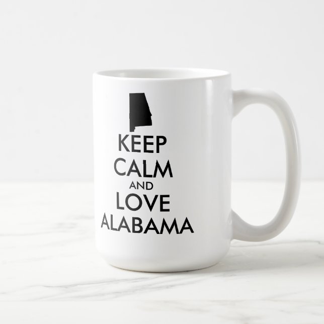 Mug Personnalisable KEEP CALM et LOVE ALABAMA (Droite)