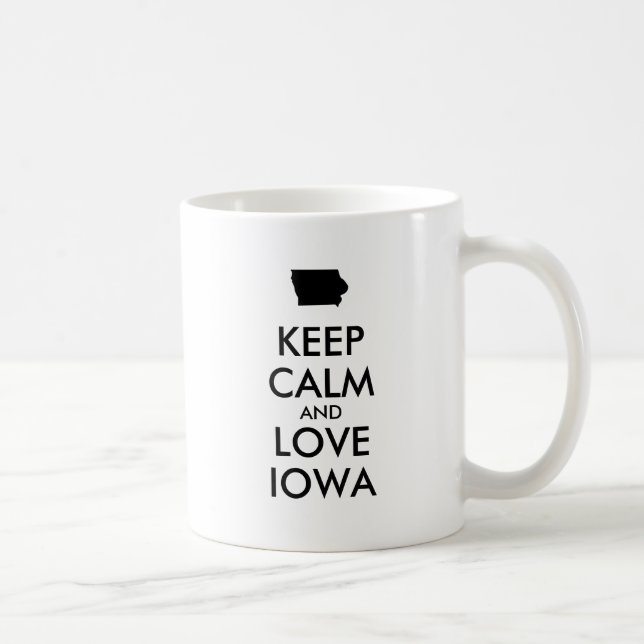 Mug Personnalisable KEEP CALM et LOVE IOWA (Droite)