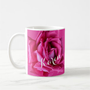 Mug Personnalisable nom Karen chaud joli rose rose mig