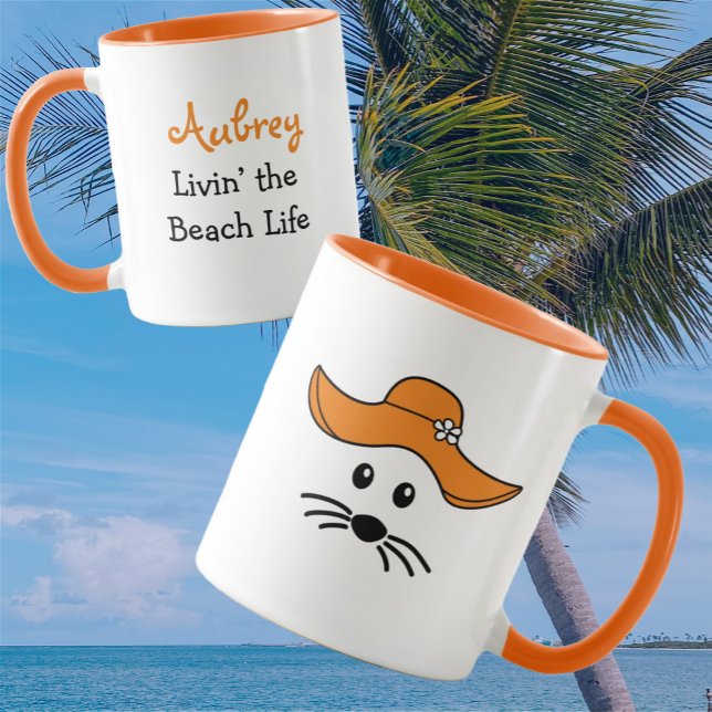 Mug Personnalisable Petite Souris Beach Girl (Créateur téléchargé)