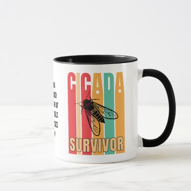 Mug Personnalisable Rétro CICADA SURVIVOR Souvenir (Droite)