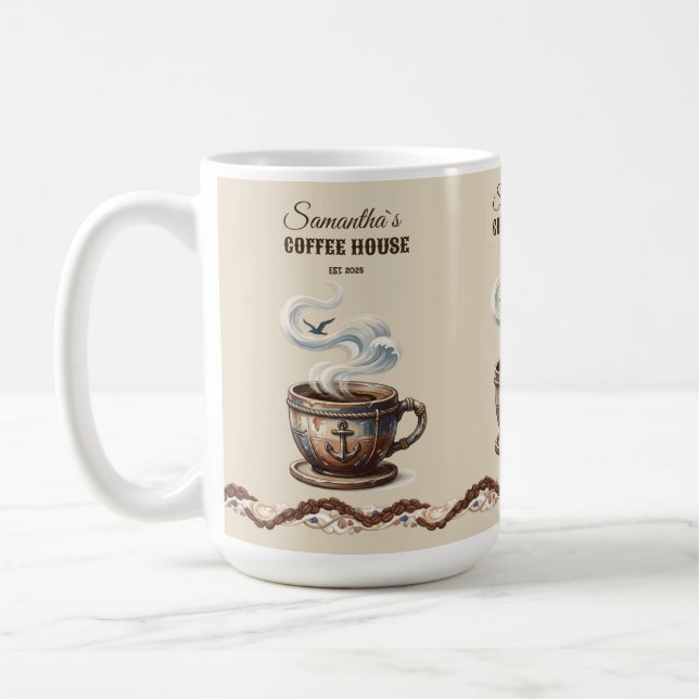 Mug Personnalisation de l'image de marque du Cafe Coas (Gauche)