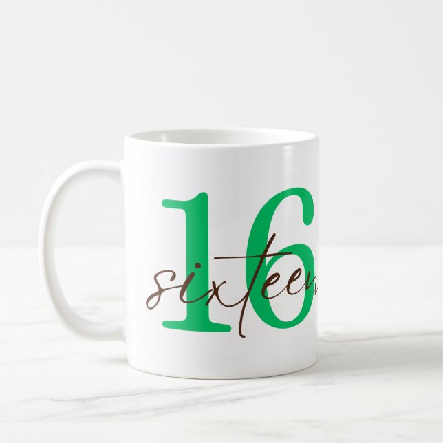 Mug Personnalisation du 16e anniversaire (Gauche)