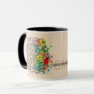 Mug Personnalisation du cerveau humain gauche et droit