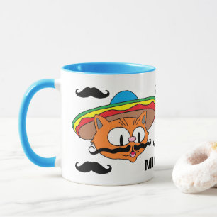 Mug Personnalisation du Senor Gato Handlebar Mustache