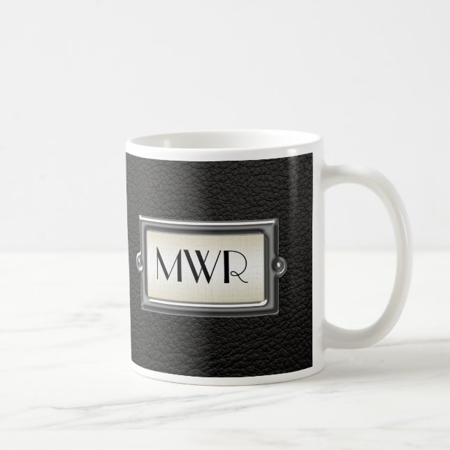 Mug Personnalisation masculine exécutive à 3 lettres m (Droite)