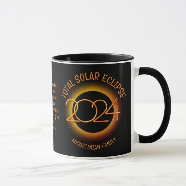 Mug Personnalisé 2024 TOTAL SOLAR ECLIPSE Famille (Droite)