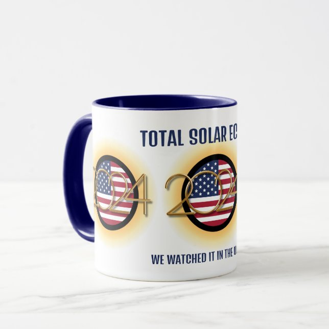 Mug Personnalisé 2024 TOTAL SOLAR ECLIPSE USA (Devant gauche)