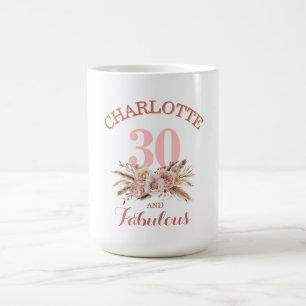 Mug Personnalisé, 30 et Fabulous Flower