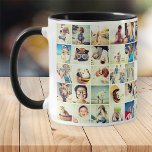 Mug Personnalisé 30 Photos Famille moderne et animal d<br><div class="desc">Ajoutez des photos personnalisées de chien,  chat ou oiseau,  famille et amis avec un cadre simple</div>