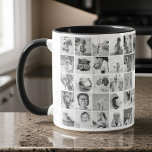 Mug Personnalisé 30 Photos Famille moderne et animal d<br><div class="desc">Ajoutez des photos personnalisées de chien,  chat ou oiseau,  famille et amis avec un cadre simple</div>