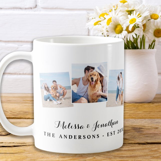 Mug Personnalisé 3 Photo unique Mariage nouvellement m (Créateur téléchargé)