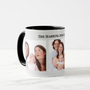 Mug Personnalisé 3 sections Photos de famille Collage