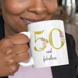 Mug Personnalisé 50 et fabuleux 50e anniversaire