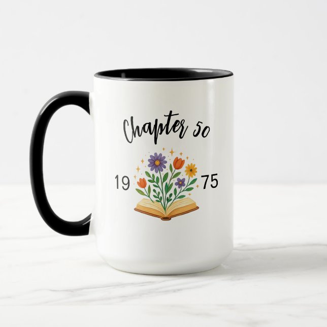 Mug personnalisé 50e anniversaire Cadeau d'anniver (Gauche)