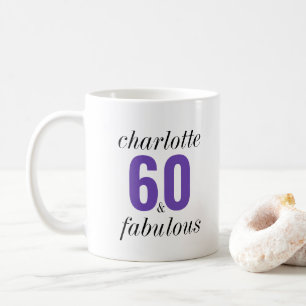 Mug Personnalisé 60 et fabuleux 60e cadeau d'anniversa
