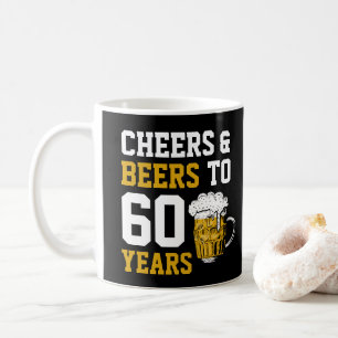 Mug Personnalisé 60e anniversaire Cheers & Bières à