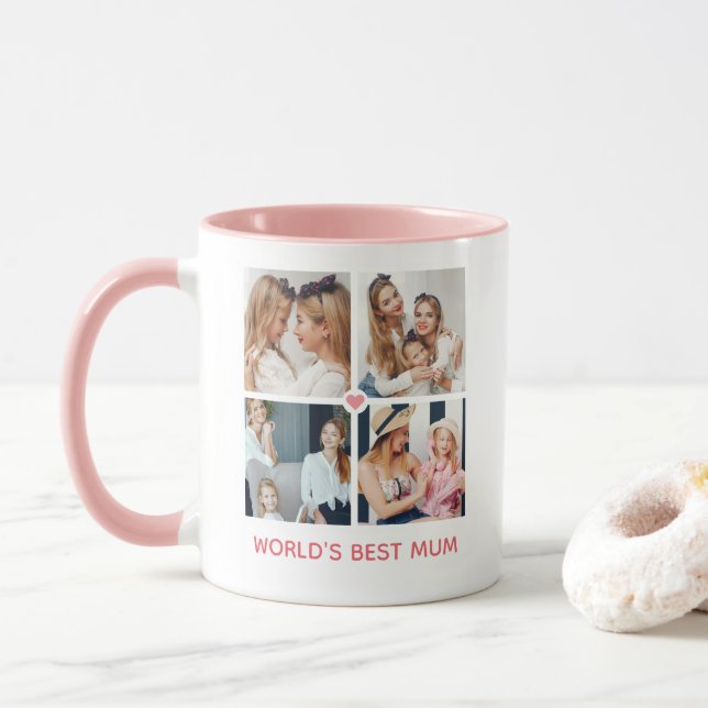 Mug Personnalisé 8 photo 'Meilleure maman du monde' (Avec donut)