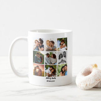 Mug Personnalisé 9 Photo Collage Modèle pour couples