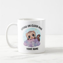 Mug Personnalisé Adorable Furet avec Texte Personn