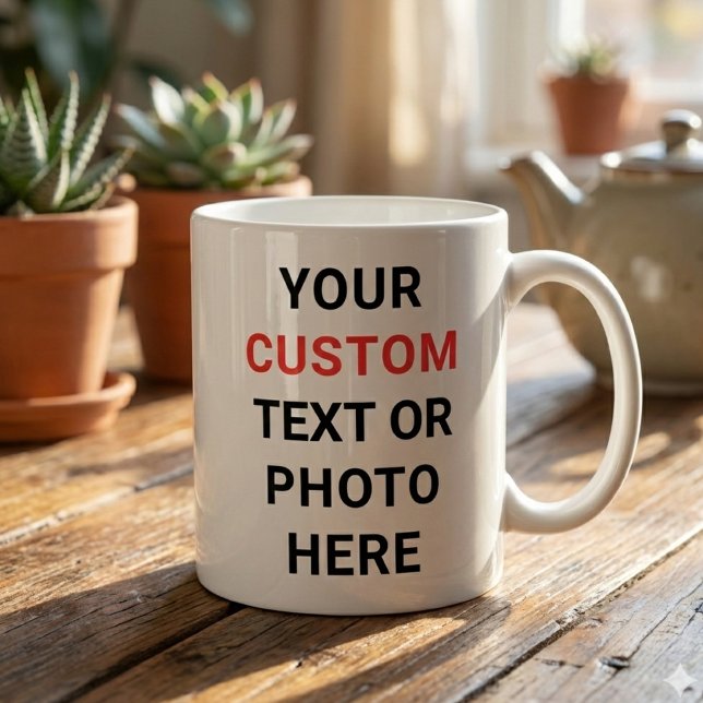 Mug personnalisé | Ajouter du texte, une photo, un (Créateur téléchargé)