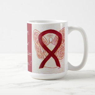 Mug personnalisé ange ruban de sensibilisation aux