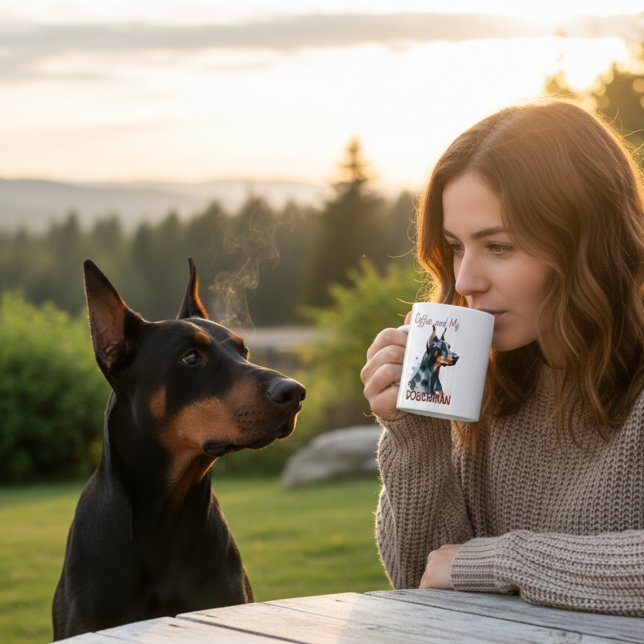 Mug personnalisé / Aquarelle Dobermann (Créateur téléchargé)