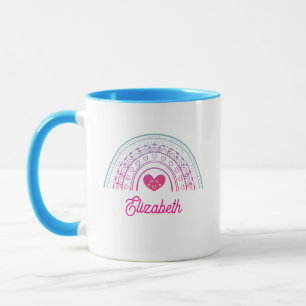 Mug Personnalisé Arc-en-ciel Bohème Coloré Mignon