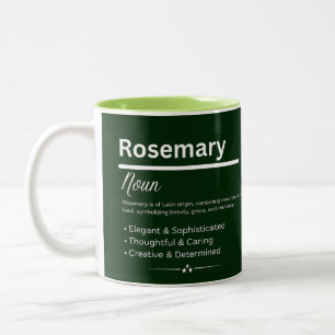 Mug personnalisé au nom de Rosemary Définition de 