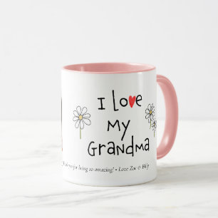Mug personnalisé avec 1 photo Mignonne J'adore Ma