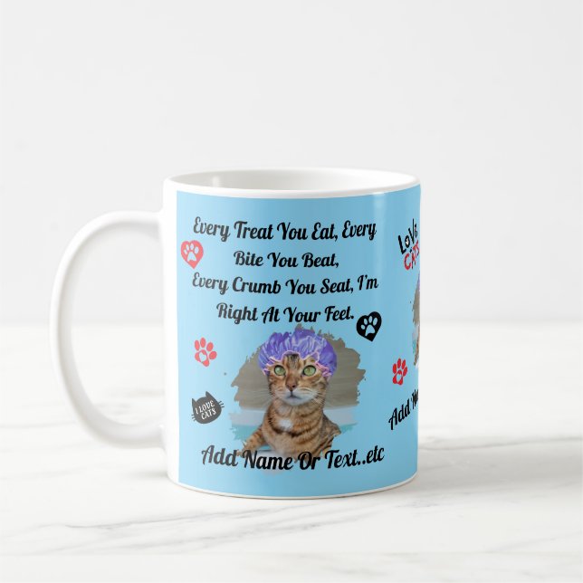 Mug Personnalisé avec Chat Mignon pour les Amoureu (Gauche)