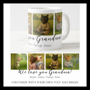 Mug Personnalisé avec Collage de Photos et Noms Pe