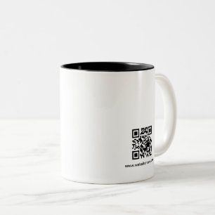 Mug personnalisé avec logo QR site Web entreprise 