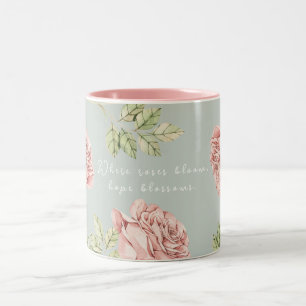 Mug personnalisé avec motif rose