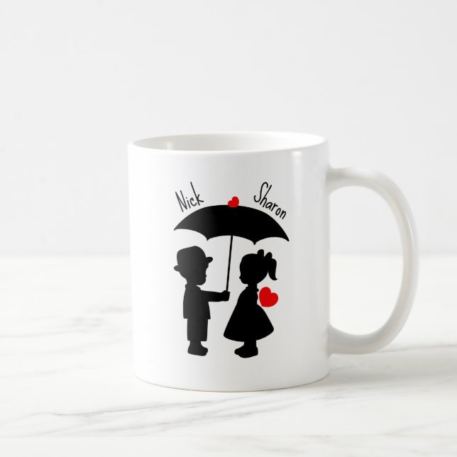 Mug personnalisé avec nom de couple (Droite)