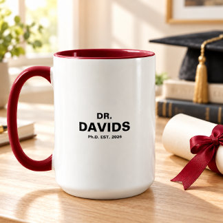 Mug Personnalisé avec Nom de Docteur et Année de D