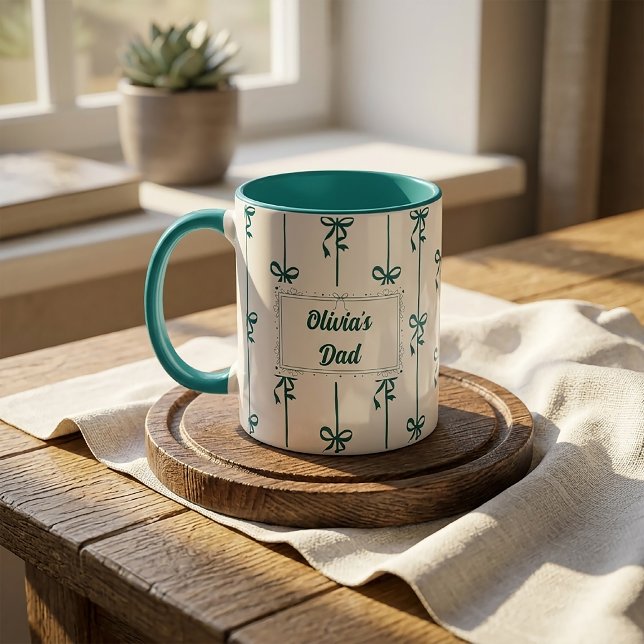 Mug personnalisé avec nom et rayure en forme d'arc (Créateur téléchargé)