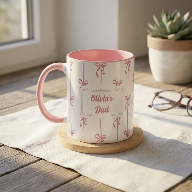 Mug personnalisé avec nom et rayure en forme d'arc (Créateur téléchargé)