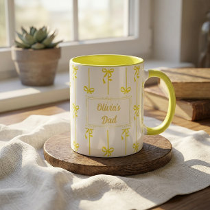 Mug personnalisé avec nom et rayure en forme d'arc
