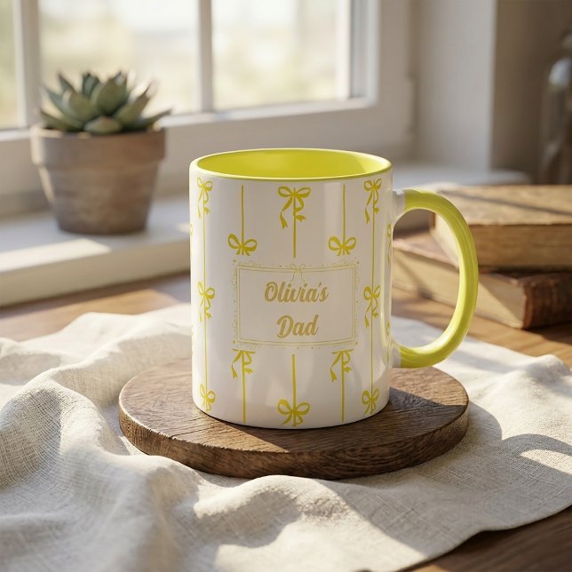 Mug personnalisé avec nom et rayure en forme d'arc (Créateur téléchargé)