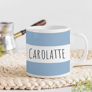 Mug Personnalisé avec nom personnalisé bleu
