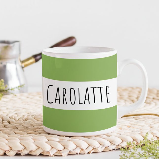 Mug Personnalisé avec nom personnalisé vert (Créateur téléchargé)